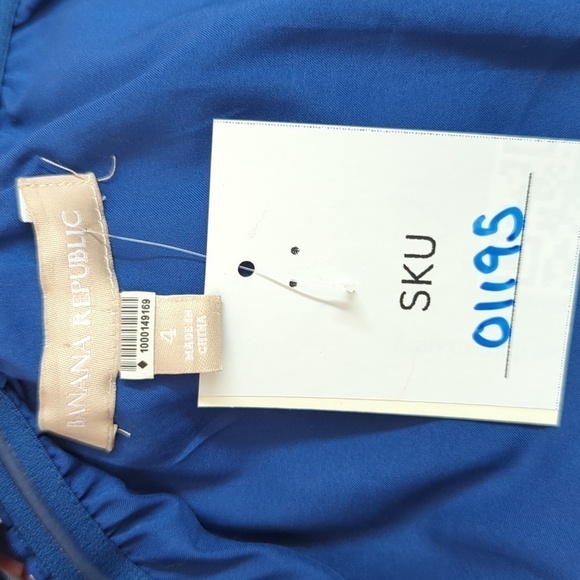 Banana Republic Striped Maxi Dress Blue White 4 casual summer preppy classic - Picture 5 of 7